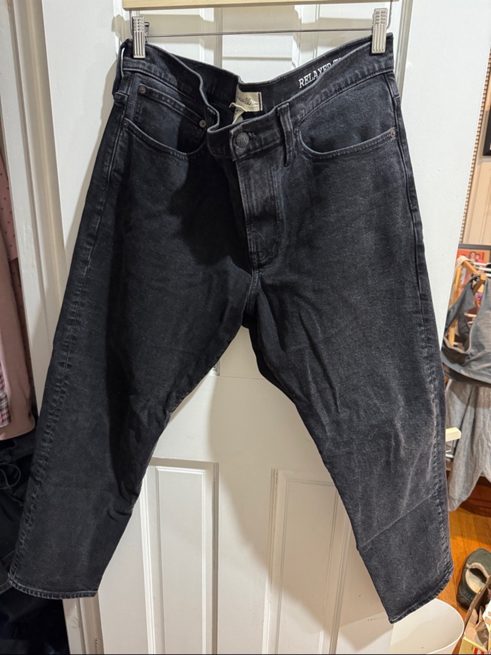 Madewell Black Relaxed Taper Men’s Jeans